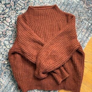 Cozy Brown Knit Sweater